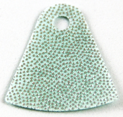 Lego Mini Doll, Cape Cloth, Friends, Tapered with Curved Bottom and Small Top Hole with Silver Dots Pattern - Traditional Starched Fabric / Light Aqua