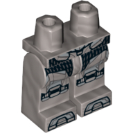 Lego Hips and Flat Silver Legs with Robotic Armor Print (Cyborg) / Flat Silver