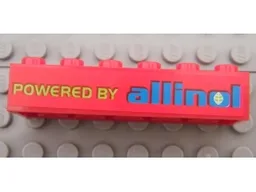 Brick 2 x 6 with 'POWERED BY allinol' Pattern (Sticker) - Set 8484