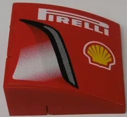 Stickered Assembly 3 x 3 x 1 with 'PIRELLI', Shell Logo and Intake Pattern Model Right Side (Sticker) - Set 8143