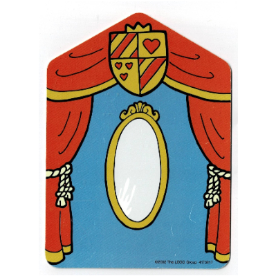 Lego Backdrop for Set 3615-2 / 9131-1, Mirror and Orange Curtains / Alchemy Lab / [No Color/Any Color]