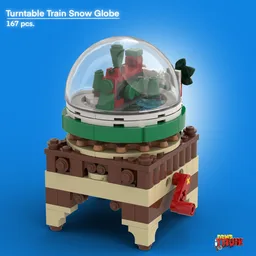 Turntable Train Snow Globe