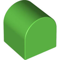 Lego Duplo Brick 2 x 2 x 2 Curved Top / Bright Green