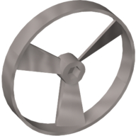 Lego Large Figure Spinner / Propeller without Code (Rhotuka) [Plain] / Pearl Light Gray