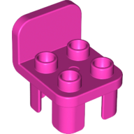 Lego Duplo Chair with 4 Studs and Rounded Back / Dark Pink