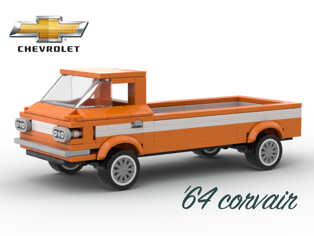 Lego 1964 chevy corvair 95 "big orange" rampside