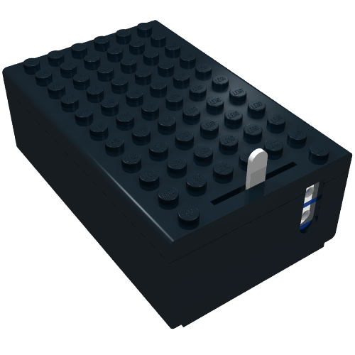 Lego Battery Box, 4.5V 6 x 11 x 3 1/3 Type 3 [Complete Assembly] / Black