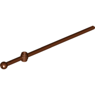 Lego Bar 12L with Open Stud, Towball, and Top Slit [Boat Mast] / Reddish Brown