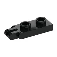 Hinge Plate 1 x 2 with 2 Fingers and Hollow Studs / Black