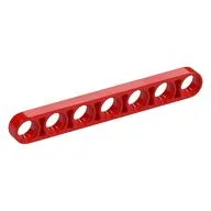 Technic Beam 1 x 7 Thin / Red