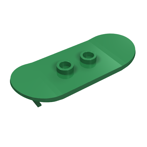 Lego Sports Skateboard with Mag Wheel Holders / Green