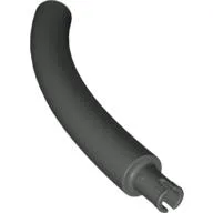 Animal Body Part / Plant, Tail / Neck / Branch / Trunk, Middle Section with Pin, Round Pin Hole / Dark Gray