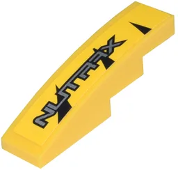 Slope, Curved 4 x 1 with Silver 'NUTRAX' Pattern Model Right Side (Sticker) - Set 8228