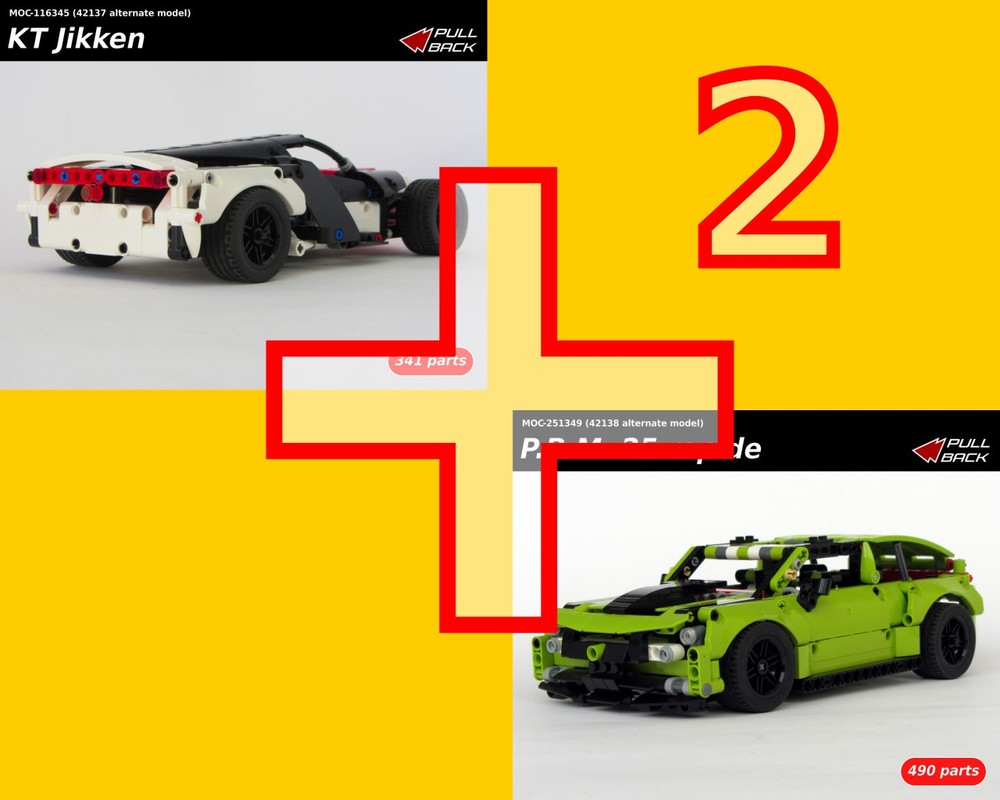 Lego 42137, 42138 alternates - KT Jikken and P.B.M. 25 rapide