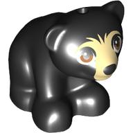 Lego Animal, Bear, Small with Hole in Top, Nougat Eyes, Tan Face print