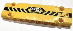 Technic, Panel Plate 3 x 11 x 1 with Black Danger Stripes, 'SC 98-18', Crane Boom Arm and Red Triangle Pattern Model Left Side (Sticker) - Set 42097