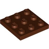 Lego Plate 3 x 3 / Reddish Brown