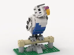 Parakeet with Stand -White-