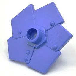 Duplo Plant Flower Metal Design with 5 Petals (Little Robots) / Medium Bluish Violet