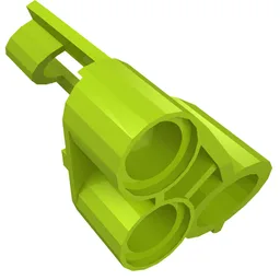 Technic Panel Fairing # 6 Small Short, Large Hole, Side B / Lime