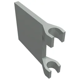 Flag 2 x 2 Square [Thin Clips] / Light Gray