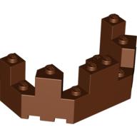 Lego Castle Turret Top 4 x 8 x 2 1/3 / Reddish Brown