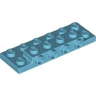 Plate Special 2 x 6 x 2/3 with 4 Studs on Side, 3 Support Walls on Bottom / Medium Azure