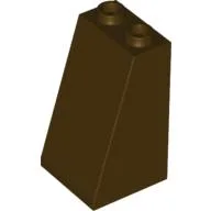 Brick Sloped 75° 2 x 2 x 3 [Hollow Studs] / Dark Brown