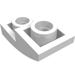 Brick Curved Inverted 2 x 1 / White