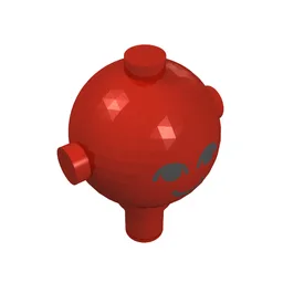 Homemaker Figure Head with Face Print / Red
