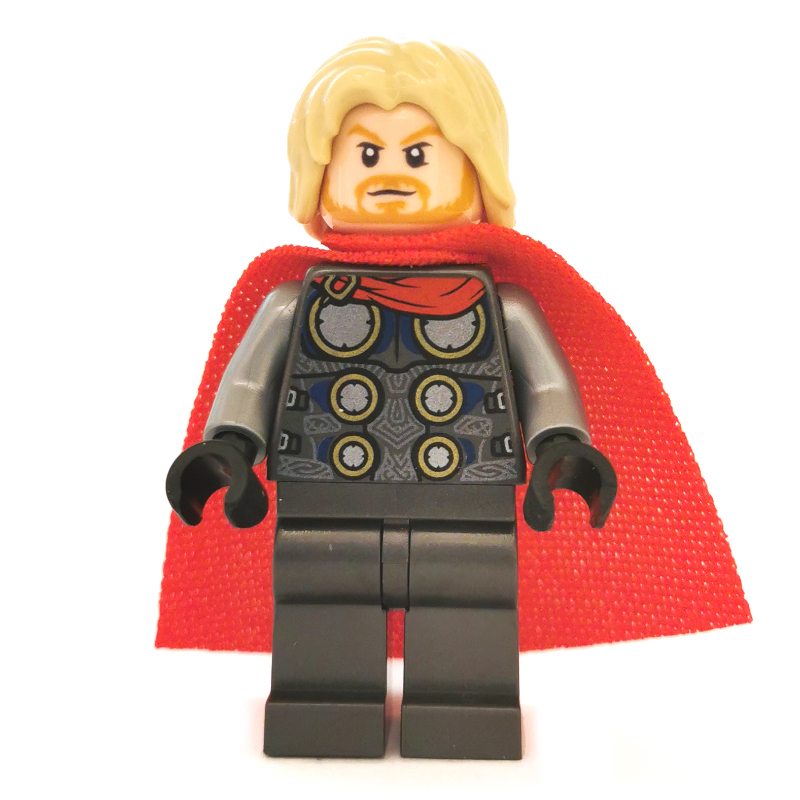 Lego Thor with Printed Cape Front and Pearl Dark Gray Legs