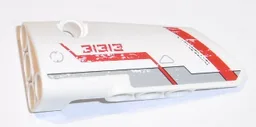 Technic, Panel Fairing # 3 Small Smooth Long, Side A with Red '31313' and Light Bluish Gray and Red Stripes Pattern (Sticker) - Set 31313