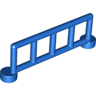 Lego Duplo Fence / Rail 1 x 6 with 5 Rails / Blue