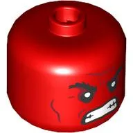 Bigfig Head Red Hulk, Angry Grin Print