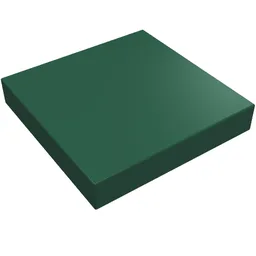 Tile 2 x 2 with Groove / Dark Green