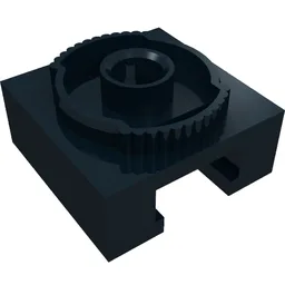Turntable 4 x 4 Locking Grooved Base / Black