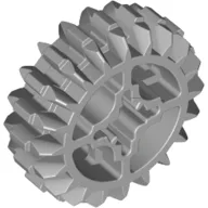 Technic Gear 20 Tooth Double Bevel with Axle Hole Type 2 [X Opening] / Light Bluish Gray