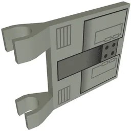 Flag 2 x 2 Square with SW TIE Bomber Rectangles Print / Light Gray