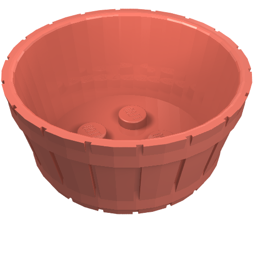 Lego Barrel Half Large / Salmon