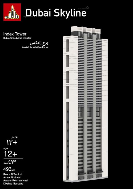 Lego The Index Tower - 1:1000 Model - Dubai Skyline