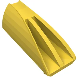 Fairing 1 x 4 Side Flaring Intake with Two Pins / Yellow