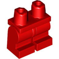 Lego Hips and Red Medium Legs [Complete Assembly] / Red