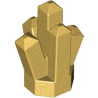 Lego Rock 1 x 1 Crystal 5 Point / Metallic Gold