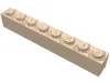 Brick 1 x 8 / Light Nougat