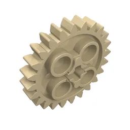 Technic Gear 24 Tooth [New Style with Single Axle Hole] / Tan