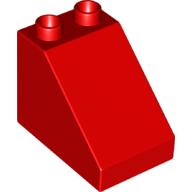 Lego Duplo Brick 3 x 2 x 2 Slope / Red