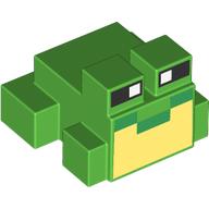 Lego Animal, Frog / Toad, Bright Light Yellow Stomach, Eyes Print / Bright Green