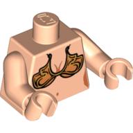 Lego Torso Gold Bikini Print (Princess Leia Slave), Light Nougat Arms and Hands / Light Nougat