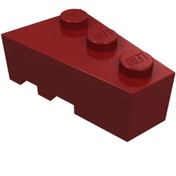Brick Wedged, Angled 3 x 2 Right / Dark Red