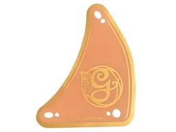 Sail, Triangular, Curved, Light Nougat and Gold Filigree Print